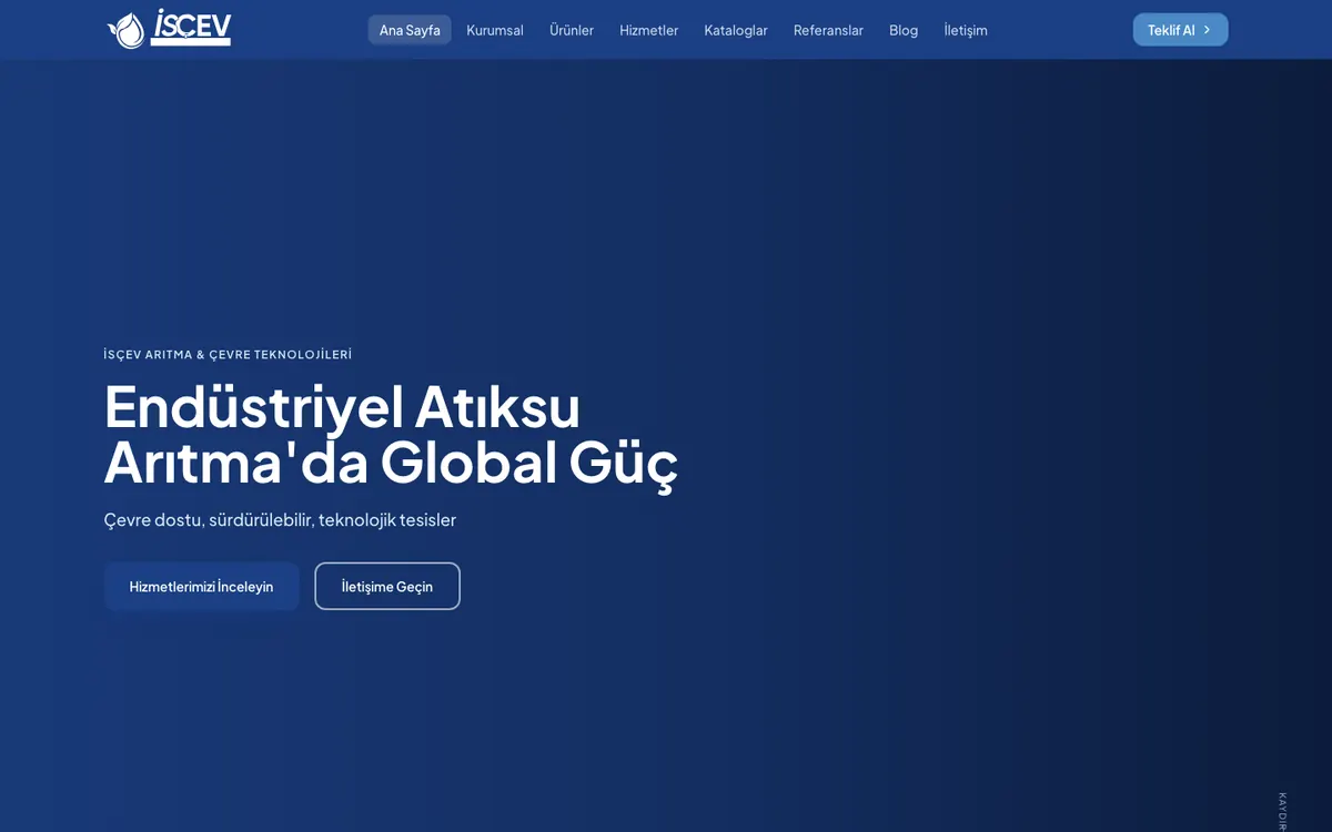 İSÇEV Arıtma — Corporate Website